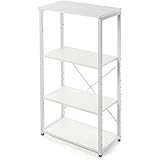 サンワダイレクト デスクサイドラック 幅60×奥行35×高さ110cm キッチンワゴン マルチラック ホワイト 100-DESKF013