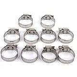 SONONIA 　20pcs　お買い得　調整可能　燃料ガソリンパイプ　ホースクリップ　ステンレスバネクランプ　16～25mm　固定ガス/水/オイルパイプのため