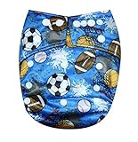 See Diapers Bamboo Charcoal One Size Baby Cloth Diaper 2 Bamboo Inserts Sports by See Diapers