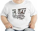 My Life Is So Interesting Inside My Head オーガニックベビーTシャツ 3-6 Months