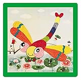 [トンボ]キッズクリエイティブDIY工芸ロープペースト絵画、2PCS