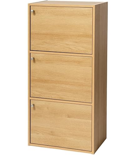 Amazon｜プッシュ式扉マルチキャビネット3列2段 カウンター下 収納