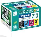 エコリカ ブラザー LC213-4PK対応リサイクルインク 通常容量 4色パック DCP-J4220N DCP-J4225N MFC-J4720N MFC-J4725N MFC-J5620CDW MFC-J5720CDW MFC-J5820DN 残量表示対応 封筒パッケージ【Amazon.co.jp限定】