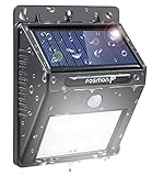 Fosmon (1個セット) 8個高輝度 LED ソーラーライト センサーライト アウトドアライト 防犯防災ライト 玄関ライト 壁掛けライト 夜間外灯【ホワイトライト | ワイヤレス人感センサー | 
