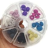 Kissteether DIYのシリコーンベビーテイリングネックレスキットフリーストレージケース完璧なベビーテザーギフト食品グレードのシリコーンテザー木製のビーズ離脱セーフティクラスプは、クリエイティ
