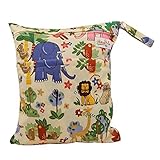 OHBABYKA Baby Wet and Dry Cloth Diaper Organizer Bag,Waterproof Double Zipper - Colorful world by OH