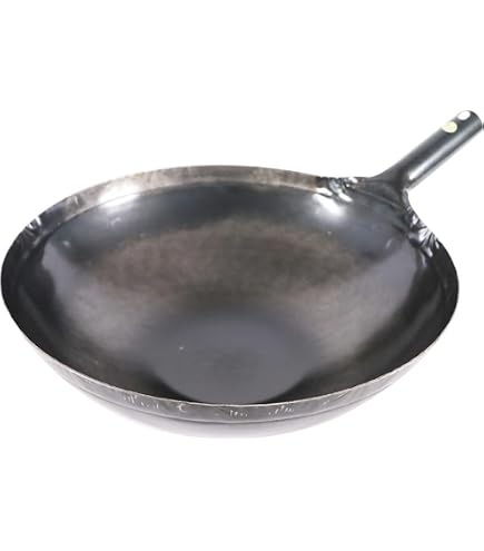 Amazon｜山田工業所 鉄 打出片手中華鍋(板厚1.6mm) 24cm｜中華鍋