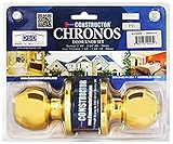 コンストラクタcon-chr-pb-bk Chronosプライバシーノブセット、ポリッシュロック真鍮