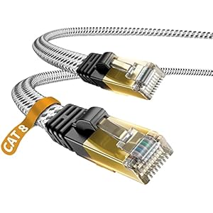 DanYee CAT8 LANケーブル 20m 40Gbps 2000MHz [2023年新改良] 超高速インターネットケーブル 高耐久メッシュ 高速銅導線採用 モデム ルータ PS3 PS4 Xboxなど対応 (ブラック, 20m)