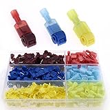 Glarks 240pcs 22-16 / 16-14 / 12-10 Gauge Nylon Electrical Insulated Quick Splice Spade and T-Tap Cr