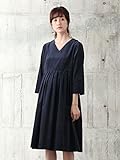 Angeliebe エンジェリーベ マタニティ ワンピース 授乳口付き コーデュロイ Vネック タック ギャザー ワンピ 妊婦服 産前 産後 M ～ L ネイビー 22187 22187302