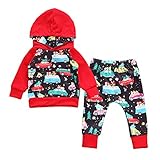 SONONIA 可愛い　　男の子　　サンタの車　　クリスマスパーティ　　トップ　　パンツ　セット　デイリーウェア　　カジュアル　全4サイズ - 多色, 80