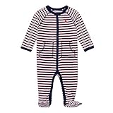 POLO RALPH LAUREN (ポロ ラルフローレン) カバーオール ベビー 9M ネイビー×レッド 男の子 ストライプ [並行輸入品]