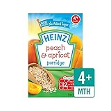 朝食ピーチ＆アプリコット穀物4 Mths + 125グラム (Heinz) (x 6) - Heinz Breakfast Peach & Apricot Cereal 4 Mths+ 125g (P