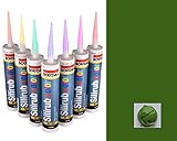 Soudal Silirub Color RAL 6010 Grass Green Coloured Multi-Purpose Sealant, -60 to 180 Degree C, 300 m