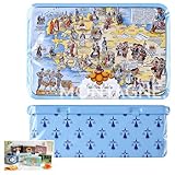 La Trinitaine (ラ・トリニテーヌ) 厚焼きパレット & 薄焼きガレット 缶入り クッキー お菓子缶 海外 輸入 商品カードつき ブルターニュマップ