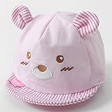 帽子 新生児 夏 ベビー 帽子 女の子 ハット クマ 耳 付き 綿 赤ちゃん 日よけ帽子 可愛い アニマル 熊 帽子 日よけ 出産祝い ベビー baby 子供 お出かけ アウトドア ビーチハット 紫外