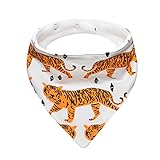 MIOIM® ベビー キッズ ビブ 柔らかい防水 よだれかけ 三角 スナップ サイズ調整可能 カラフル