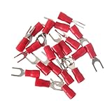 20個レッド断熱フォークスペード電気圧着端子配線コネクタ18 – 22 AWG