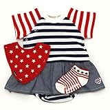 ダディオダディ Daddy Oh Daddy ギフトセット 女の子 ワンピースドレス・ソックス・スタイ 3点 ストライプ