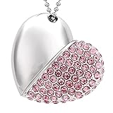 USBメモリ 64GB USB3.0 & USB 2.0 小型 ハート型のUSBメモリ キーホルダー付き 女性プレゼント ギフト用（64GB容量）