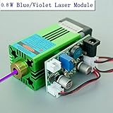 産業の405nm 800mw青/紫色レーザードットモジュール12V ワット/UV硬化3Dプリント・スキャン・レーザーIIIA