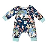 PER　ベビー服　ロンパース　オーバーオール 連体服 長袖　可愛い　花柄　女の子　幼児 (S)