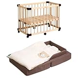 【セット買い】 ファルスカ ミニジョイントベッド ネオ + コンパクトベッド フィット オーガニックモカ