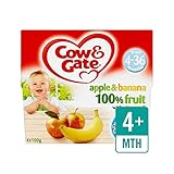 アップル＆バナナフルーツポット4×100グラム (Cow & Gate) (x 6) - Cow & Gate Apple & Banana Fruit Pots 4 x 100g (Pack of 