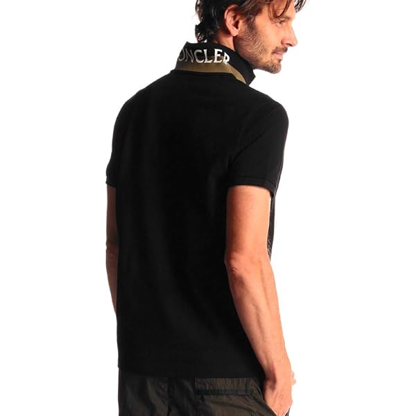 MONCLER ブラック ポロシャツ 半袖 送料無料 54 MONCLER モンクレール 8A70510 84556 ブラック