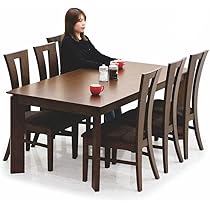 【美品】天然木ダイニングセット（テーブル＋チェア6脚） 楽天市場】ダイニングテーブル ダイニング7点セット コラボ 幅