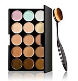 XILALU Cosmetic Makeup Blusher Toothbrush Curve Foundation Brush+15 Colors Concealer by XILALU