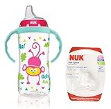 NUK Large Learner Cup, 10 Ounce with NUK Replacement Silicone Spout, Clear by NUK [並行輸入品]