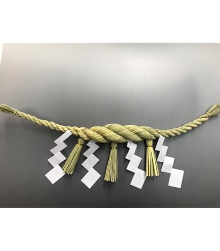 Amazon | 【神棚用神具】「注連縄(しめ縄/〆縄)：鼓胴型(こどう型)2尺