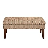 ソリッドウッドの脚とくぎの頭トリムファブリック丈夫なデザイン長方形リフトトップストレージオスマンベンチフットスツール (色 : As picture, サイズ : 105.5x47x45.5cm)