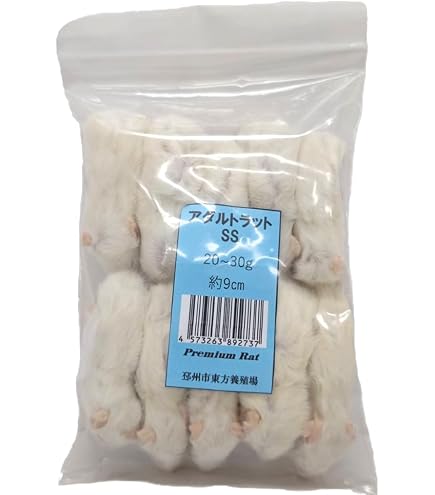 Amazon | 国産冷凍ラット アダルトSS 約110g 5匹入り 冷凍ラットくん