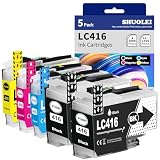 LC416 5Pcs 互換インクカートリッジ LC416 最新IC残量表示 LC416BK LC416C LC416M LC416Y 大容量 対応型番 Brother ブラザー DCP-J4143N MFC-J4543N MFC-J4940DN DCP-J4140N MFC-4540N MFC-J4443N MFC-J4440 プリンター