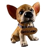 MIRAIS かわいい犬がお出迎え 犬 置物 WELCOME ウェルカム犬 玄関 インテリア アニマル グッズ フィギュア コレクション (Aタイプ) MR-WELBIGDOG-A