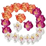 Fityle 約20個　6cm　人工造花　フラワーヘッド　シミュレーション　服装/かばん飾り　シルクオーキッド　結婚式　花嫁　全4色選べ　 - マルチカラー