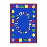 Joy Carpets Kid Essentials Early Childhood First Lessons Rug Blue 7'8 x 10'9 [並行輸入品]