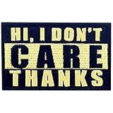 こんにちは、私は気にしません。 ありがとう刺繍入りマジックテープワッペン