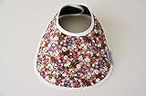 bebe couture(ベベクチュールベビー用品専門店)ベビースタイ茶色花柄リバーシブル・日本製・防水シート入り