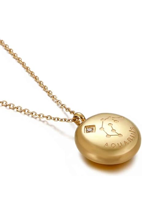WEARON Coin Necklace 18k Gold Plated 