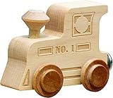 【米国正規商品・並行輸入】ネームトレイン 木製おもちゃ NameTrain Clear Finish Engine 機関車 ★着色なしモデル