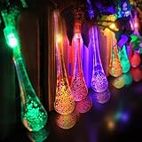 Innoo Tech LED 20球 4.8m 水滴 ソーラーストリングライト イルミネーション ガーデン クリスマス 屋外 防水 太陽発電 光センサー内蔵 自動ON/OFF