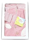 yuga☆【箱入り】「ボーダー・Tシャツ + レギンス + ベスト 3点セット ピンク 100cm 」オーガニックコットン100% 天然染め ベビー 服 子ども服 キッズ 女の子 男の子 兼用 Tシャ