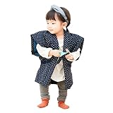 はんてん 子供 袖なし 久留米 キッズ 90 100 奴 半纏 ポンチョ ギフト箱入り 男女兼用 プレゼント ボックス (90, 刺し子 紺×白)