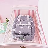 Abreeze Baby Travel BedベビーベッドDedポータブルベビーベッドポータブル赤ちゃんCots 0 – 18月の赤ちゃん3pcs L35.4"xW21.6"xH6"(Removabl