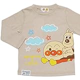 2016年 秋冬 アンパンマン ドキンちゃん バイキンマン 食パンマン 前後つづきプリント 長袖Ｔシャツ ANPANMAN ベージュ-アンパン◇80cm