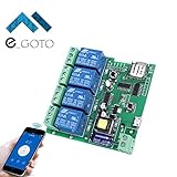 220 V 4チャネルリレーモジュール電話App WiFiワイヤレスリモート制御WiFiスイッチジョグself-lockインターロック433 M forスマートアプライアンス